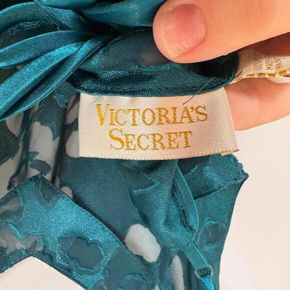 Vintage Victoria’s Secret Gold Label Floral Satin Chemise Lingerie Slip Dress S - Picture 7 of 8